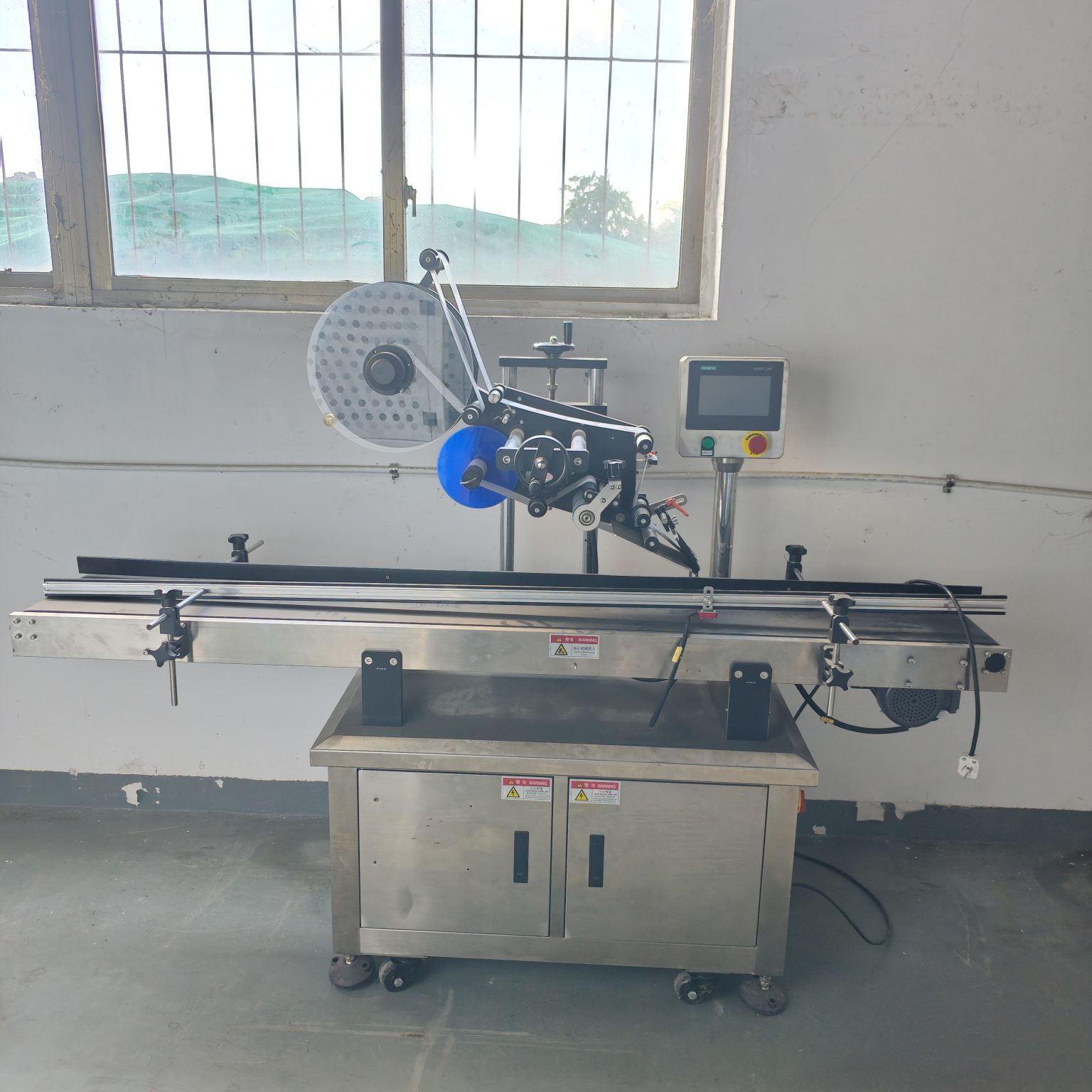 SD-300 Automatic sticker flat labeling machine for case jar bottle top ...